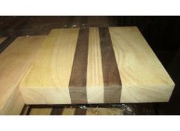 Thớt gỗ cao xu + walnut